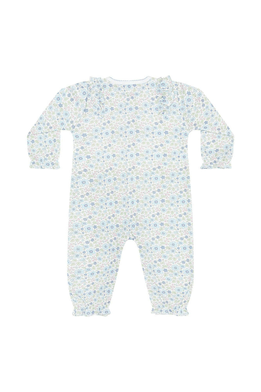 Blue Meadow Romper LS