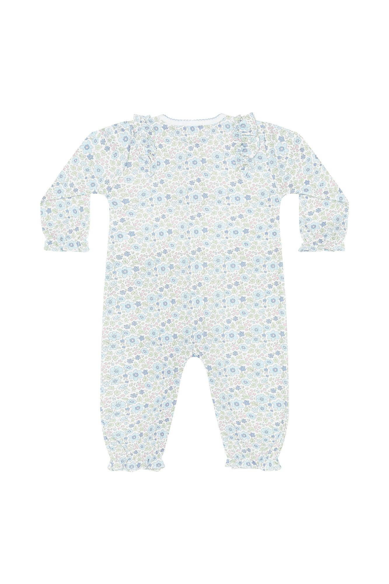 Blue Meadow Romper LS