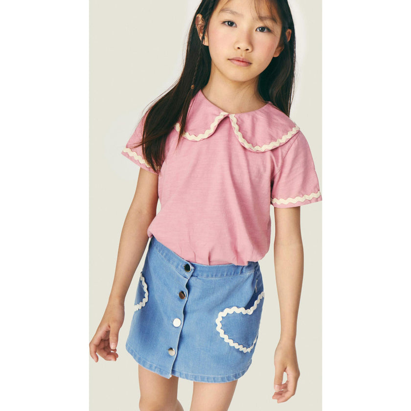 Mipounet SS26 Louise Denim, Skirt Light Blue
