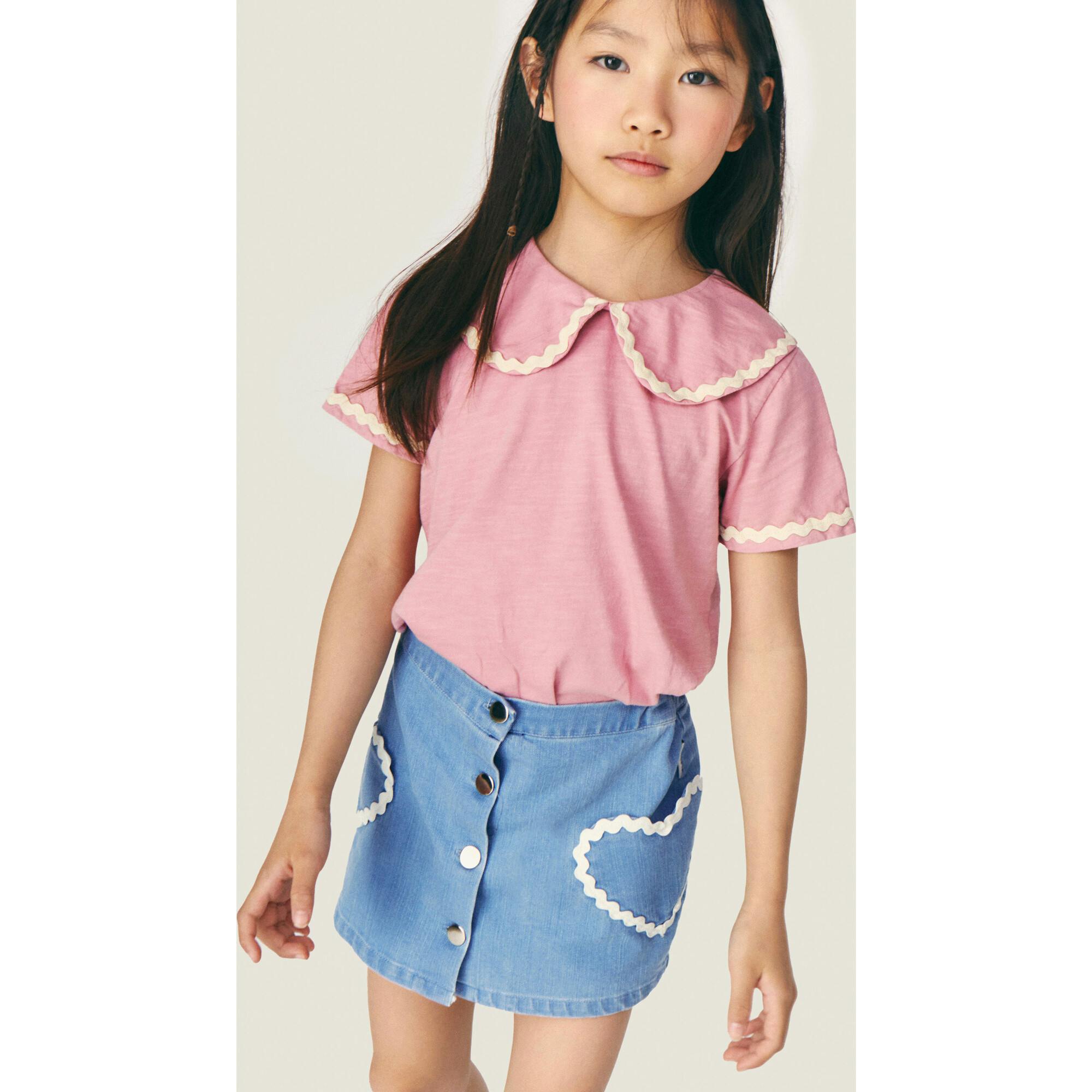 Mipounet SS26 Louise Denim, Skirt Light Blue
