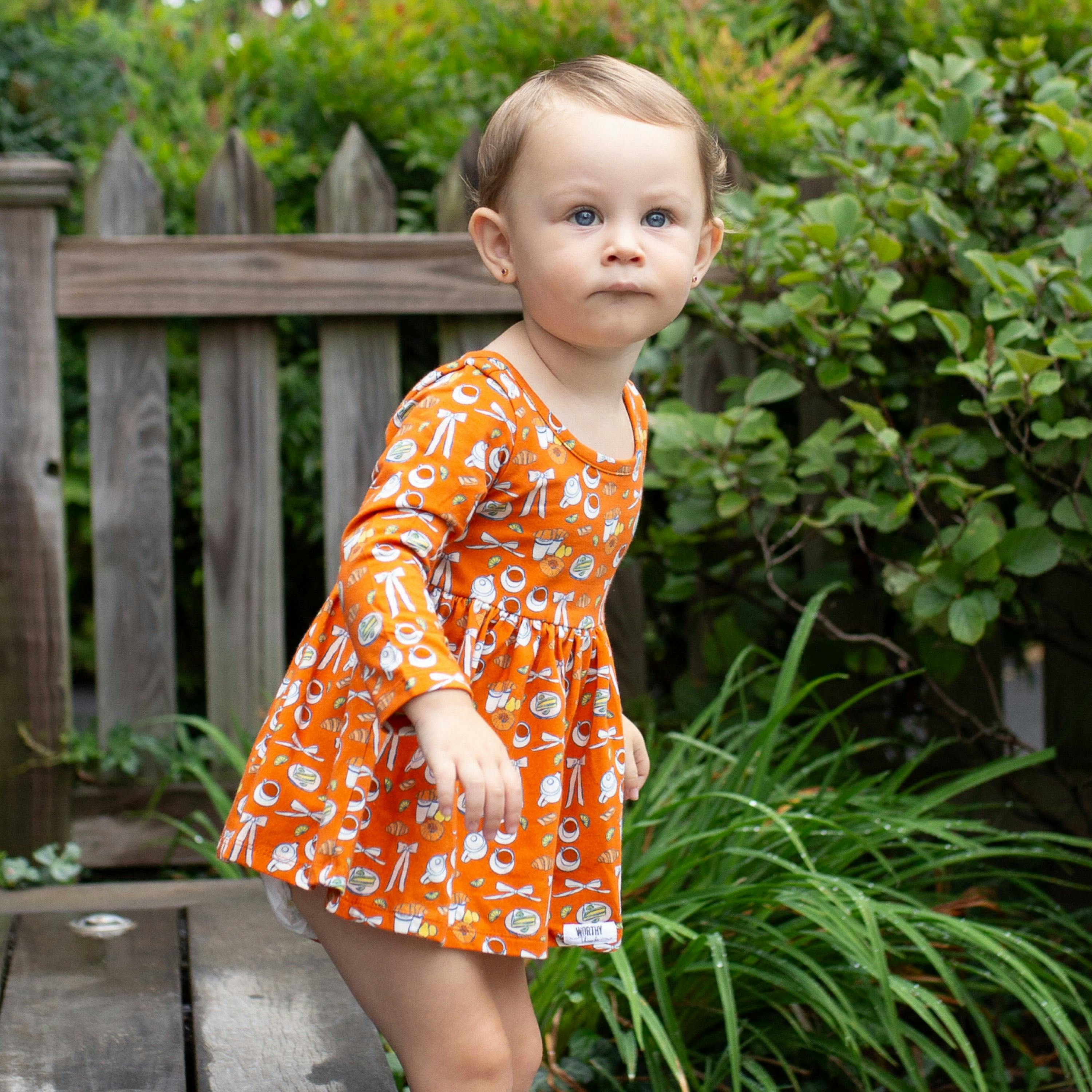 Long Sleeve Bubble Romper in Coffee Shop