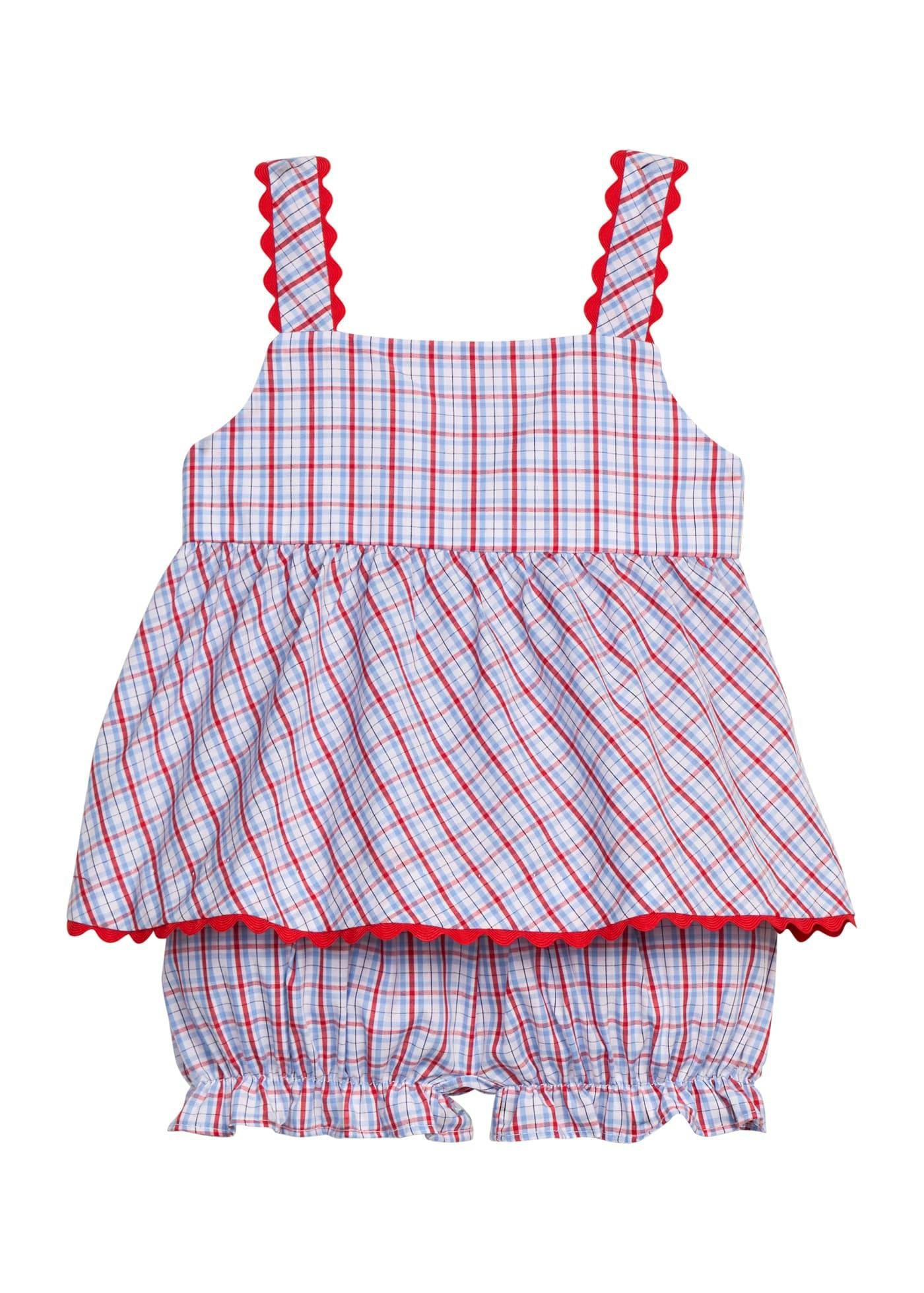 Evie Bloomer Set - Patriotic Plaid