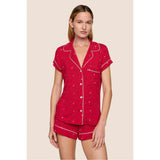Gisele Printed TENCEL Modal Shortie PJ Set, Red