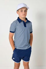 navy retro super short with white piping