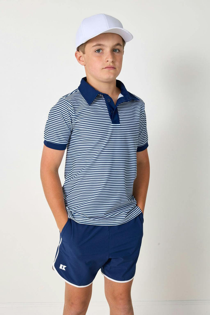 navy retro super short with white piping