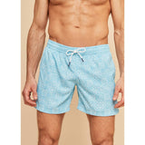 Sky Blue Bandana Men's Swim Shorts