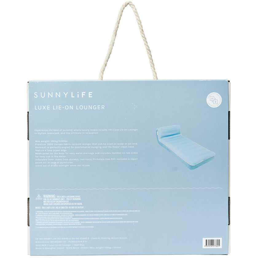 Luxe Lie-On Lounger: La Mer Med Blue