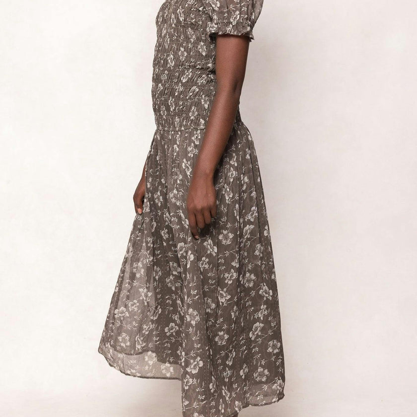Jennifer Dress in Olive Blossom