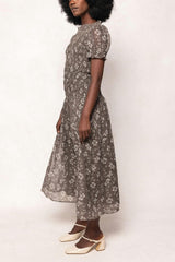 Jennifer Dress in Olive Blossom