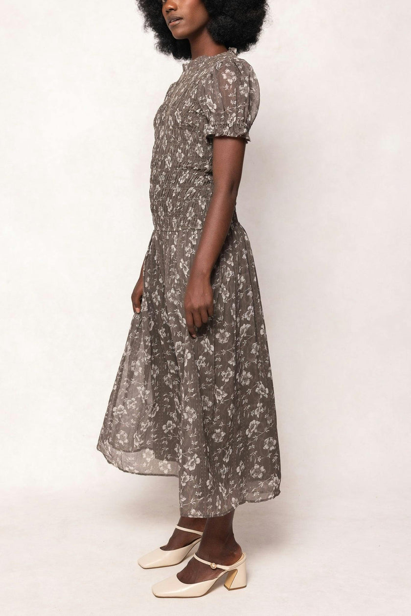 Jennifer Dress in Olive Blossom
