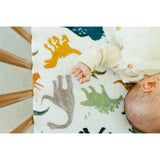 Cotton Muslin Crib Sheet - Dino Friends