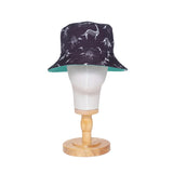 Reversible Glow-in-the-Dark Bucket Hat – Dino Skeleton Bones