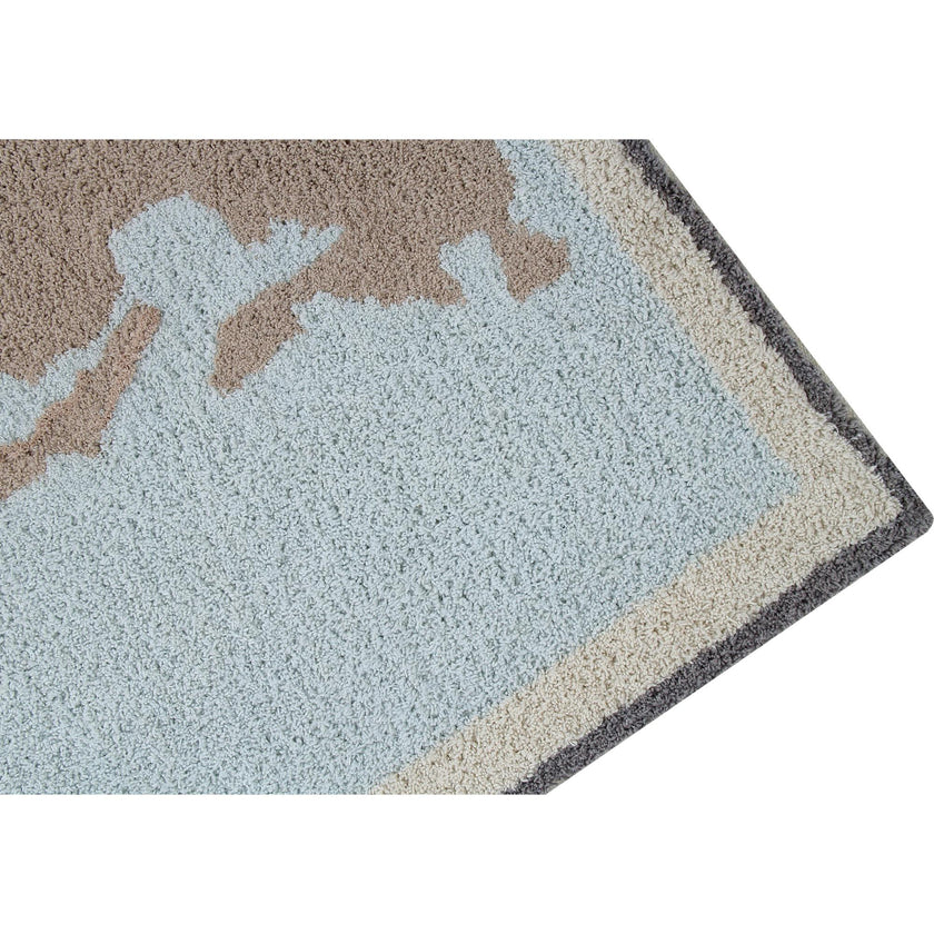 Vintage Map Washable Rug