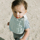 Organic Cotton Muslin Classic Bib 3 Pack - Sage Suns