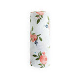 Cotton Muslin Swaddle Blanket - Watercolor Roses