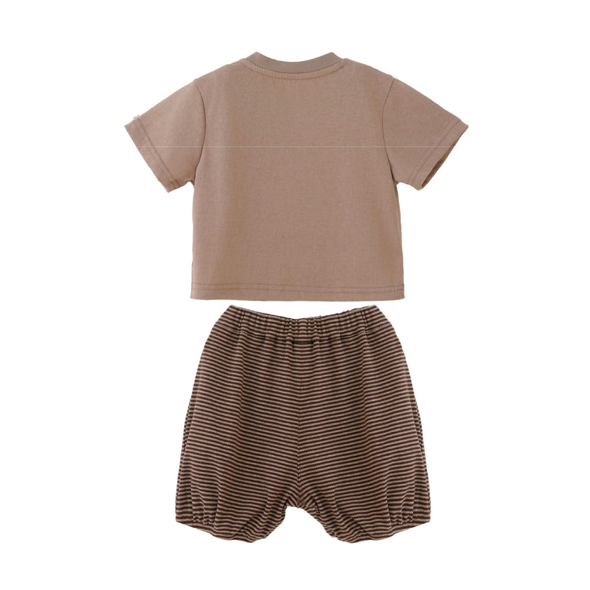 Brown Dog Stripe Set