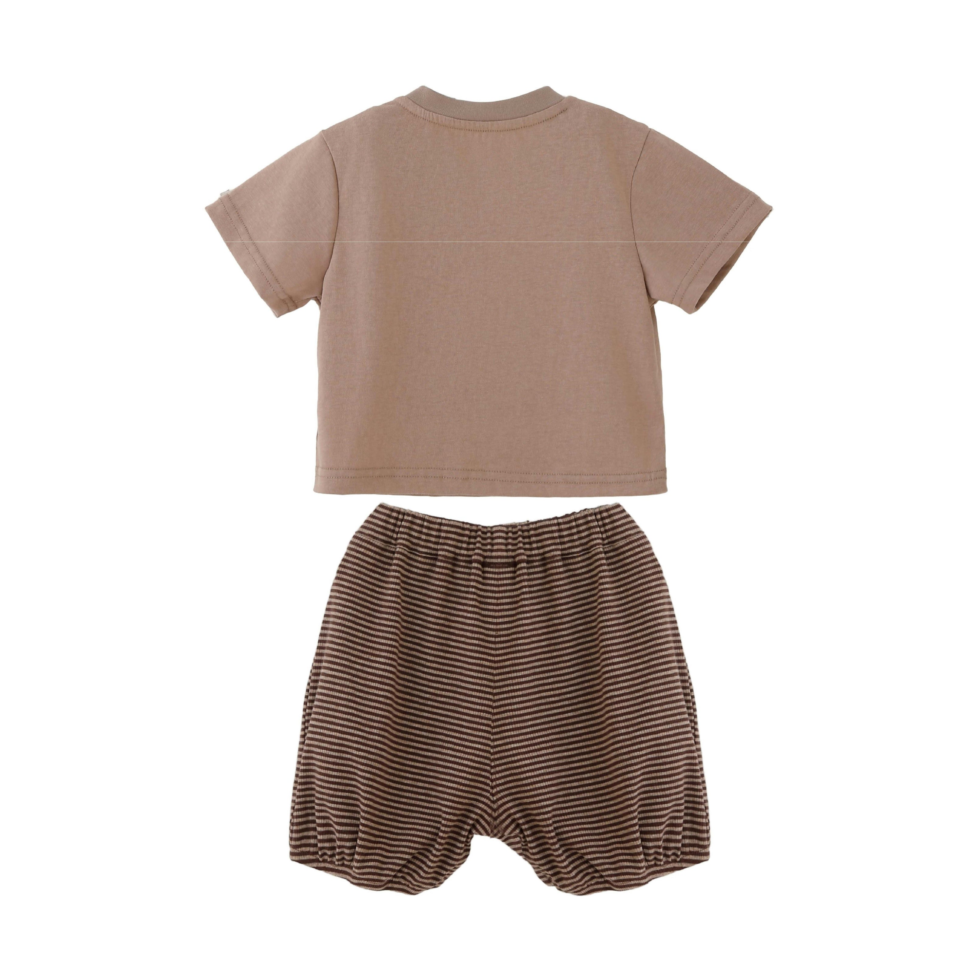 Brown Dog Stripe Set