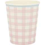 Set of 12 Gingham Cups