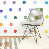 Watercolor Dots • Rainbow • Small • Peel-and-Stick Wall Decals