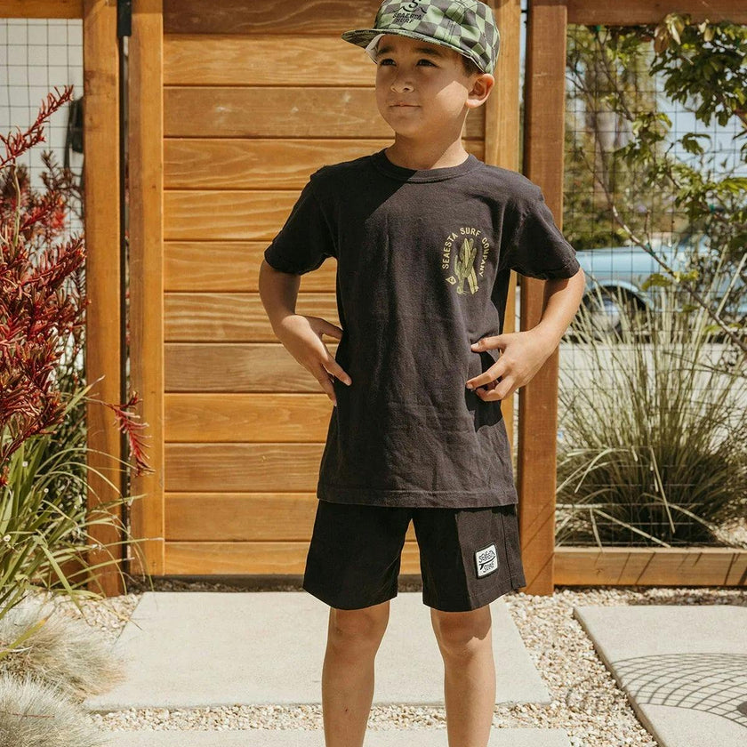 Surf Cactus Tee / Youth / Charcoal