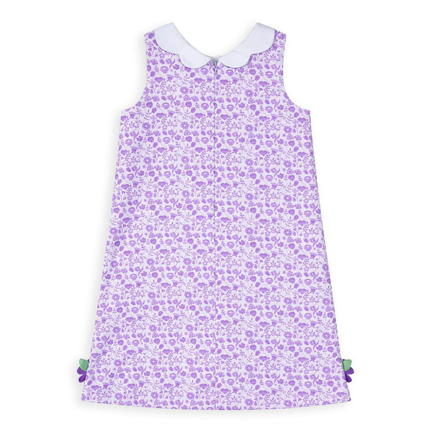 Printed Pique Dress with Flowers