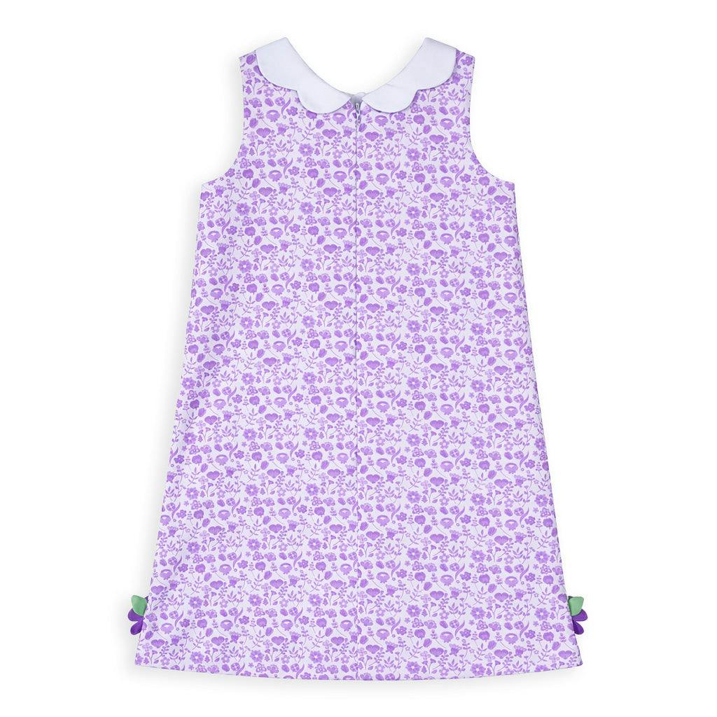 Printed Pique Dress with Flowers