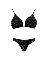 Women's Rainbow Sparkle Bikini Black