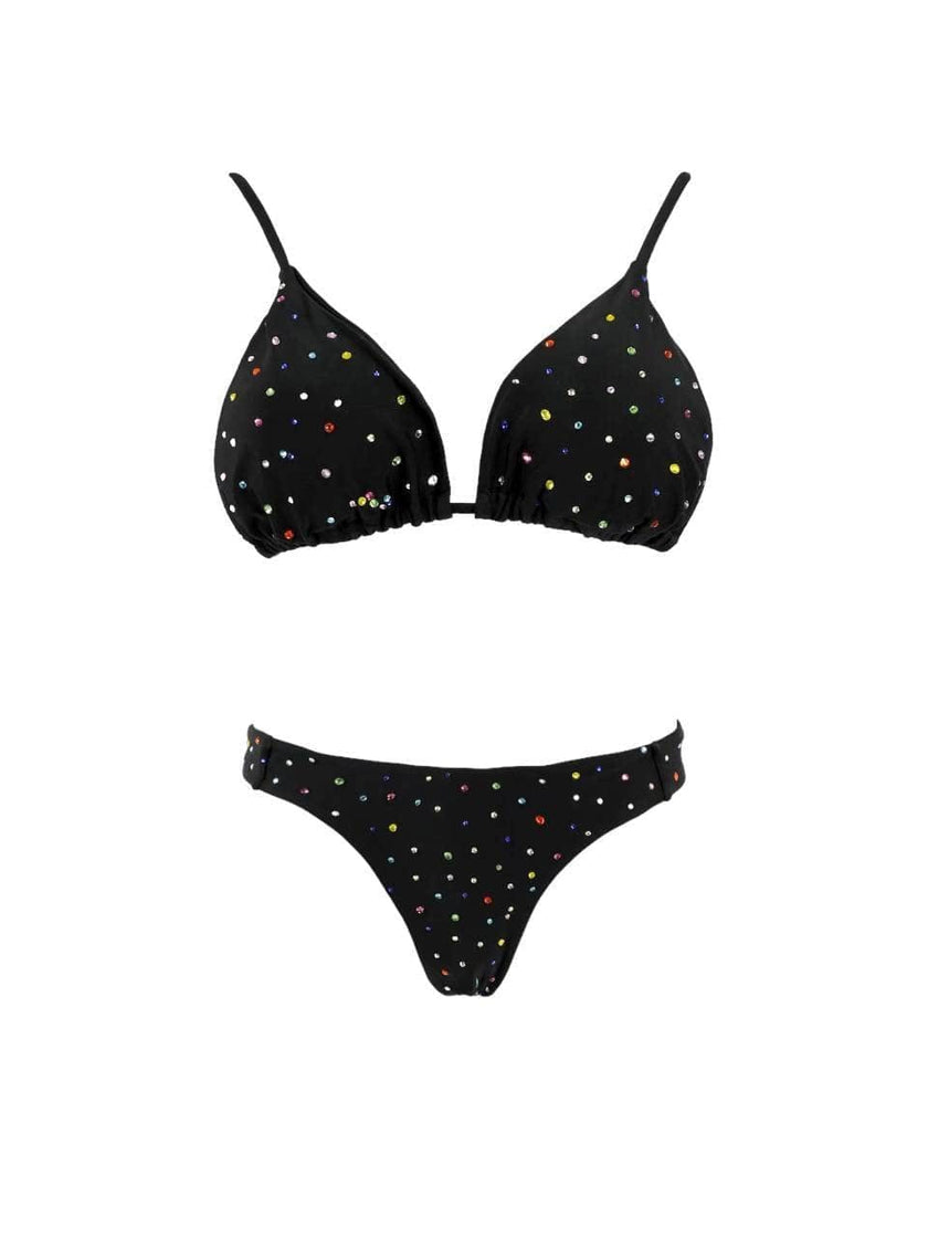 Women's Rainbow Sparkle Bikini Black