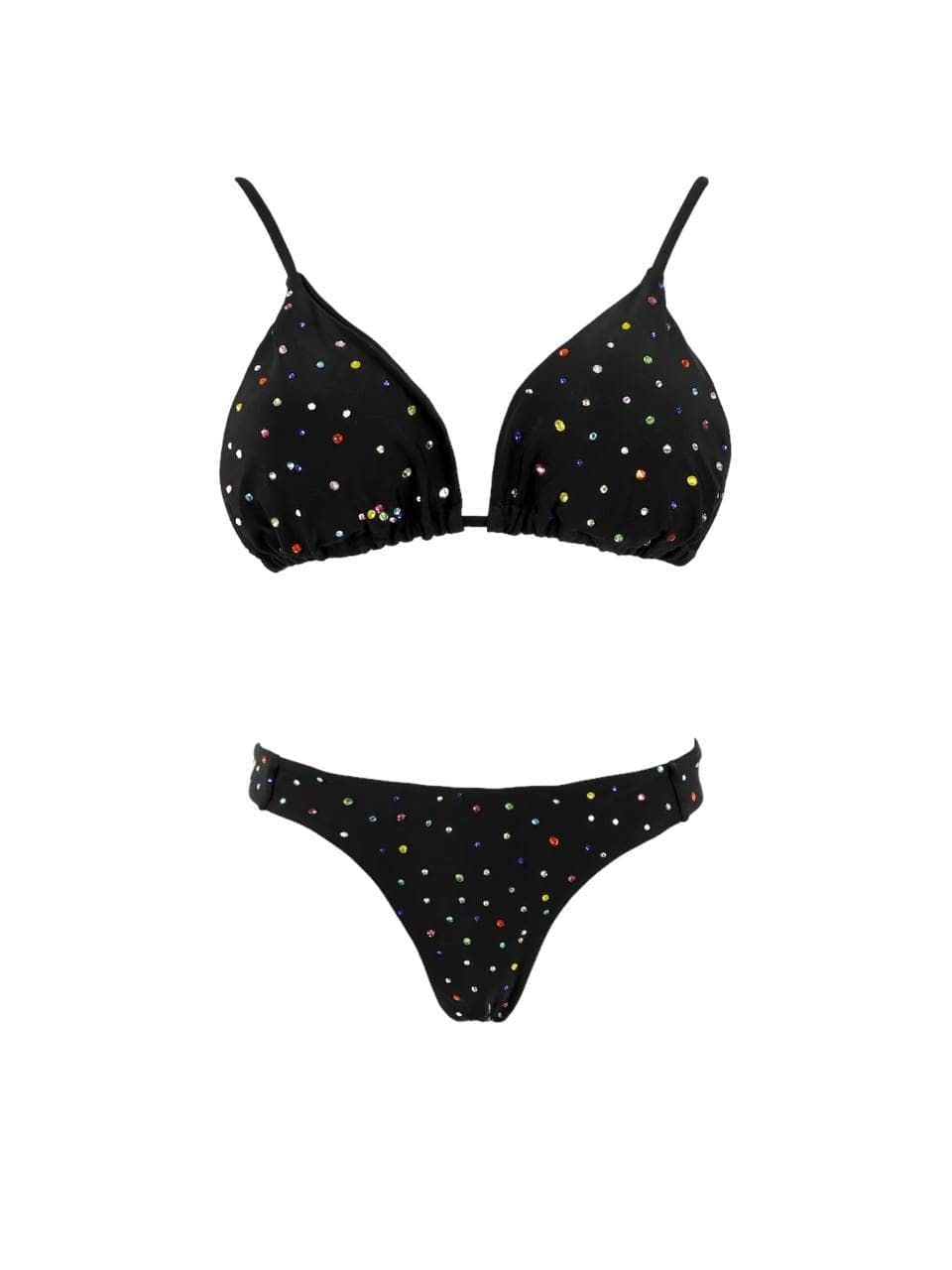 Women's Rainbow Sparkle Bikini Black