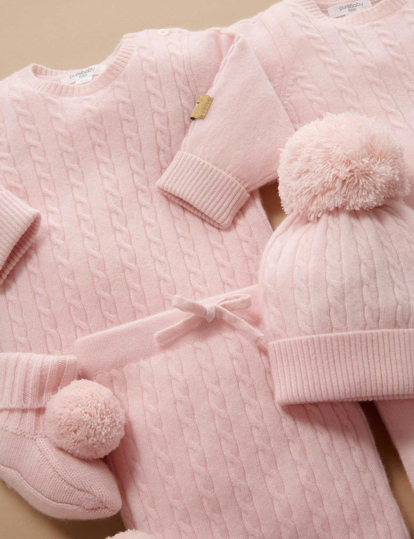 Cashmere Leggings Pale Pink Melange