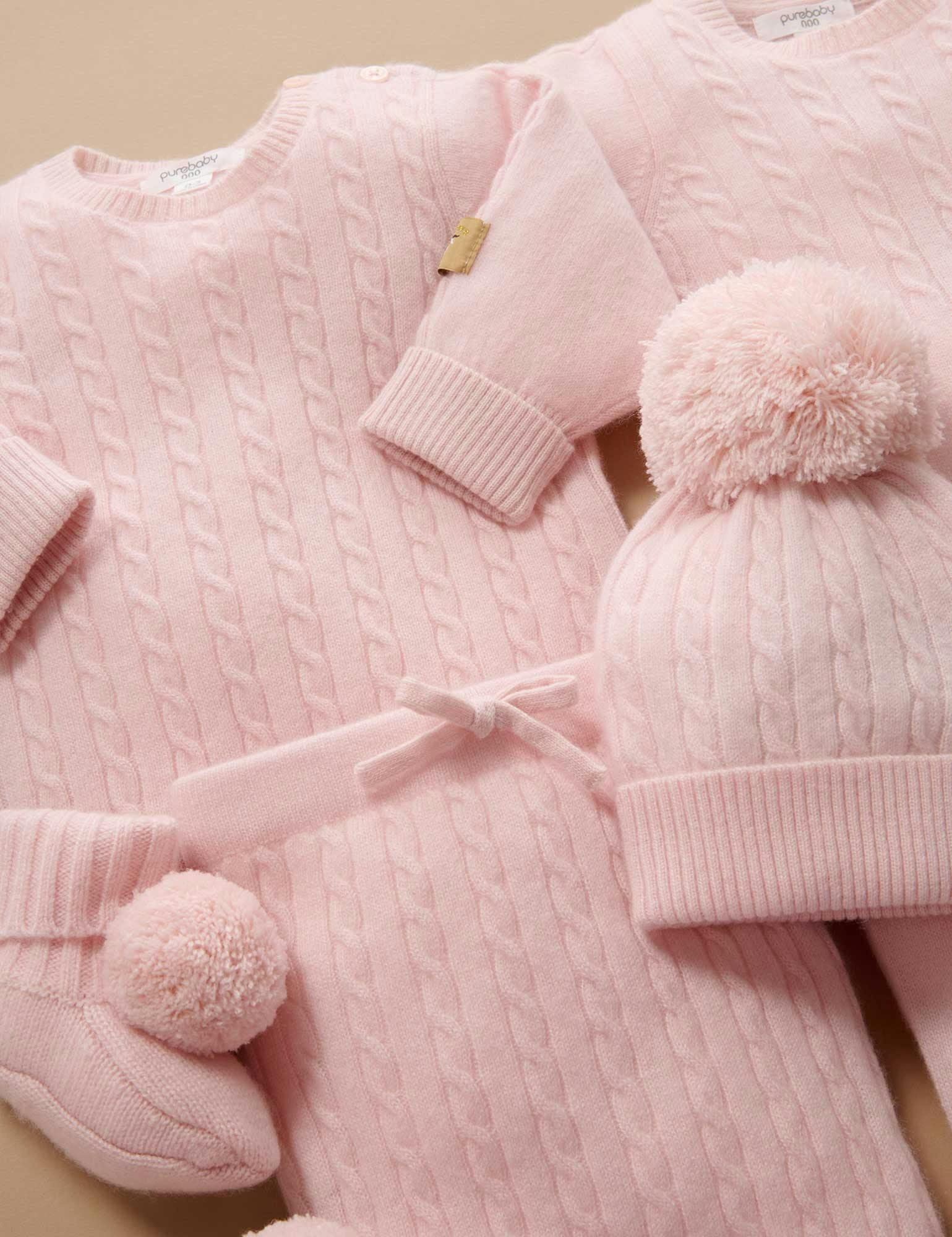 Cashmere Beanie Pale Pink Melange