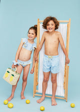 SCW x J&Josh Blue Gingham Lemon Bikini