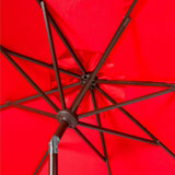UV-Resistant Zimmerman 9' Crank Push-Button Tilt Umbrella