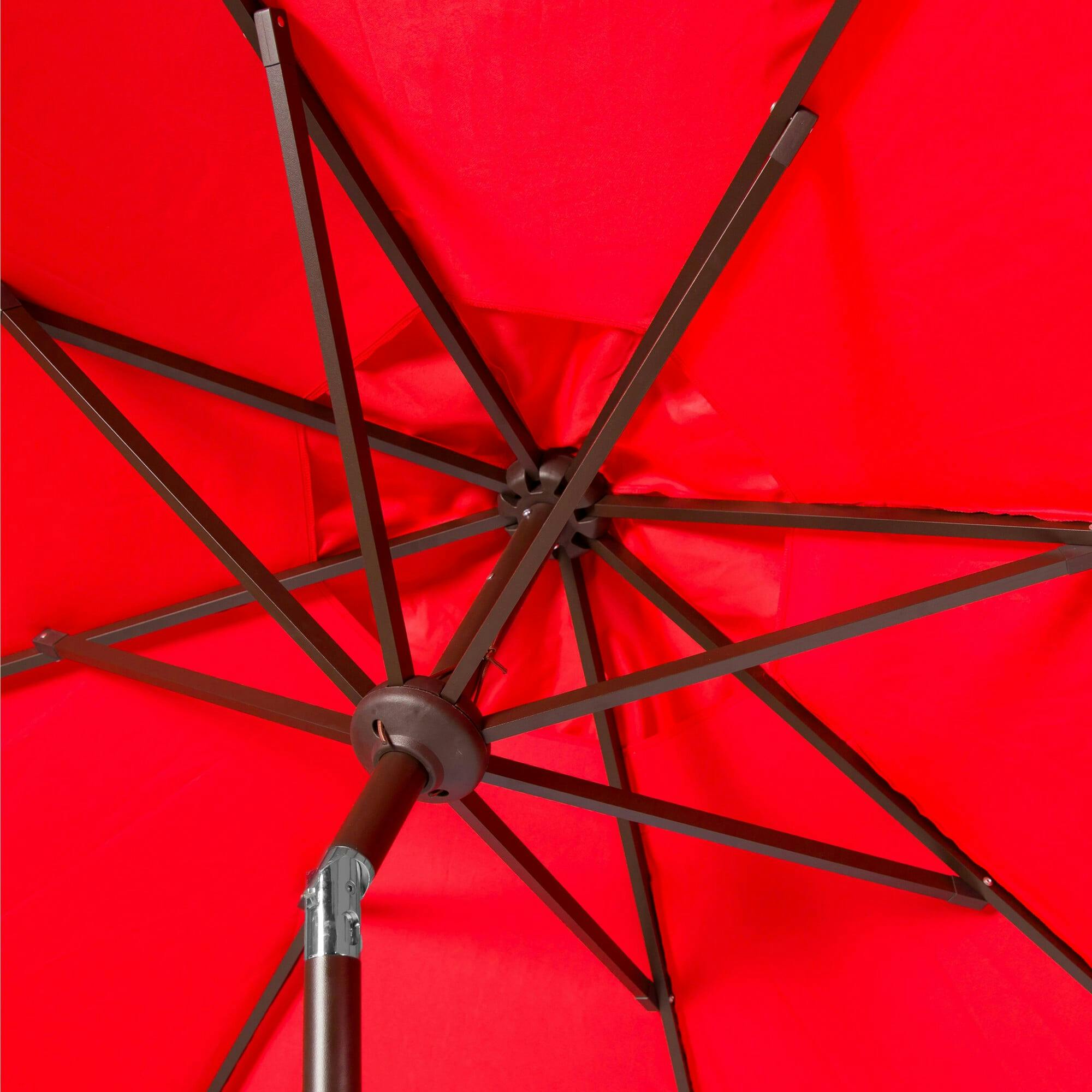 UV-Resistant Zimmerman 9' Crank Push-Button Tilt Umbrella