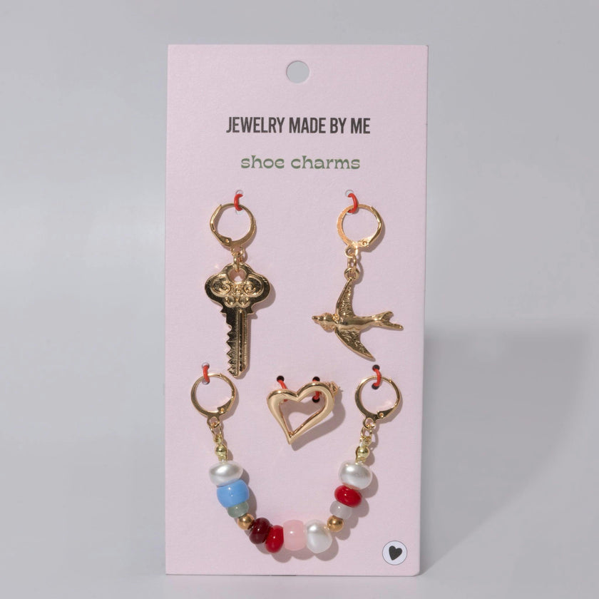 Key & Bird Shoe Charm Set