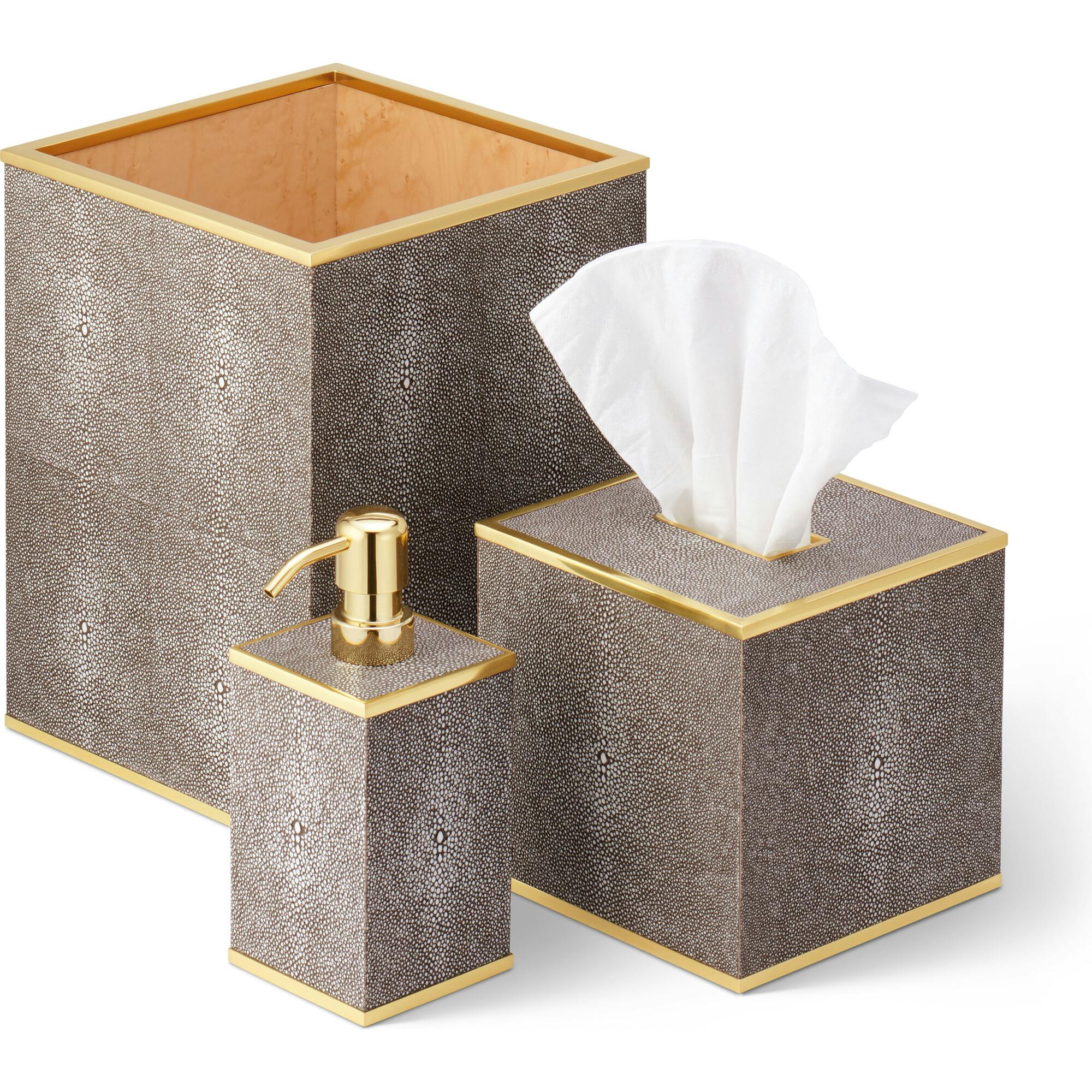 Classic Shagreen Waste Basket