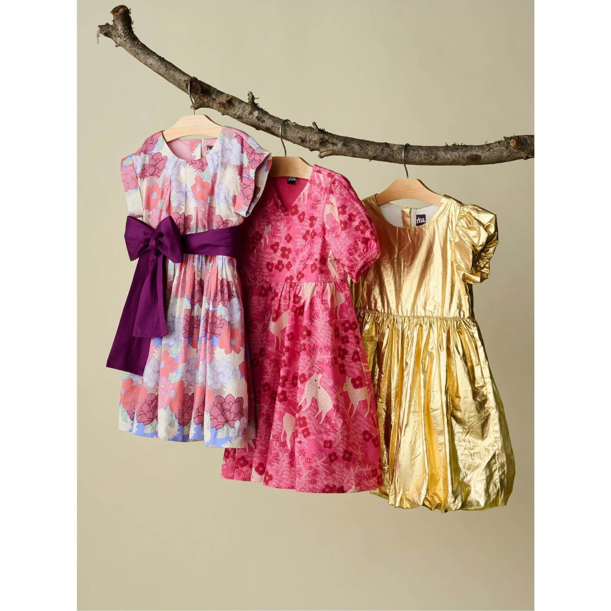 Metallic Balloon Skirted Dress