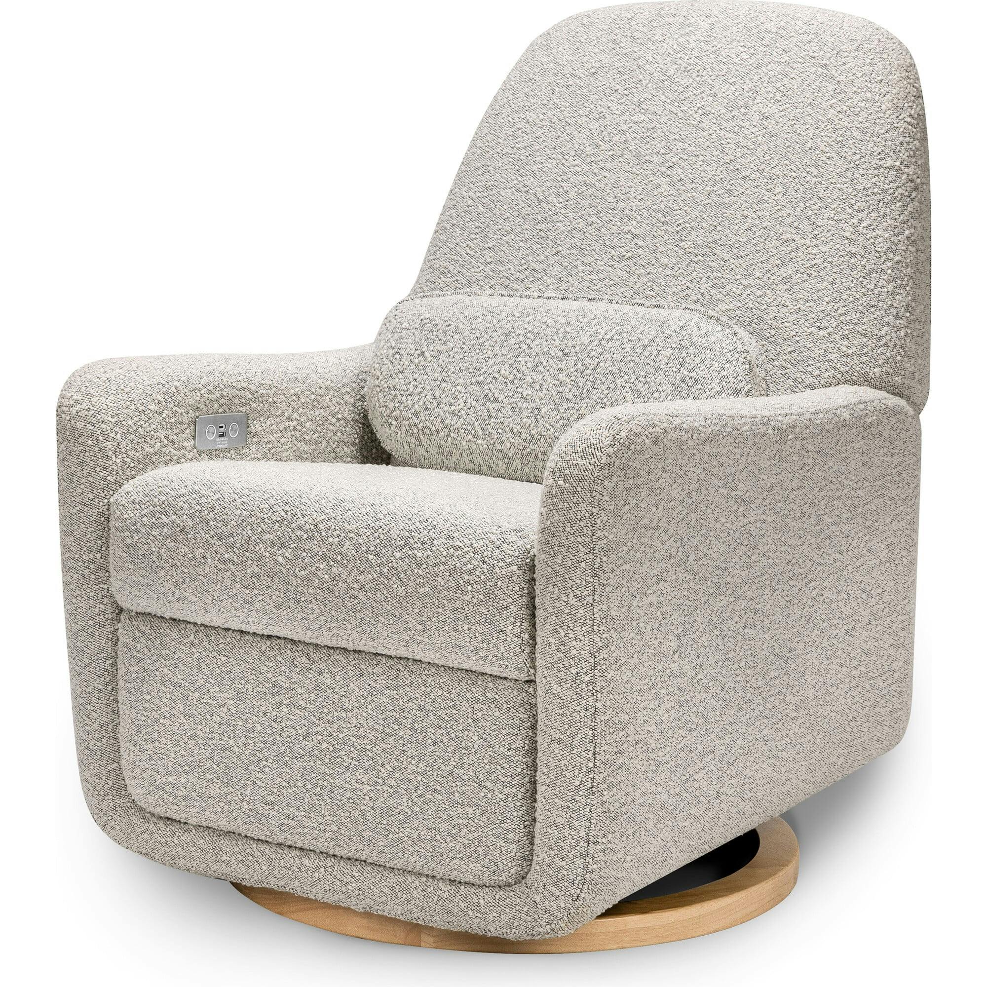 Arc Electronic Recliner and Swivel Glider in Boucle with USB port