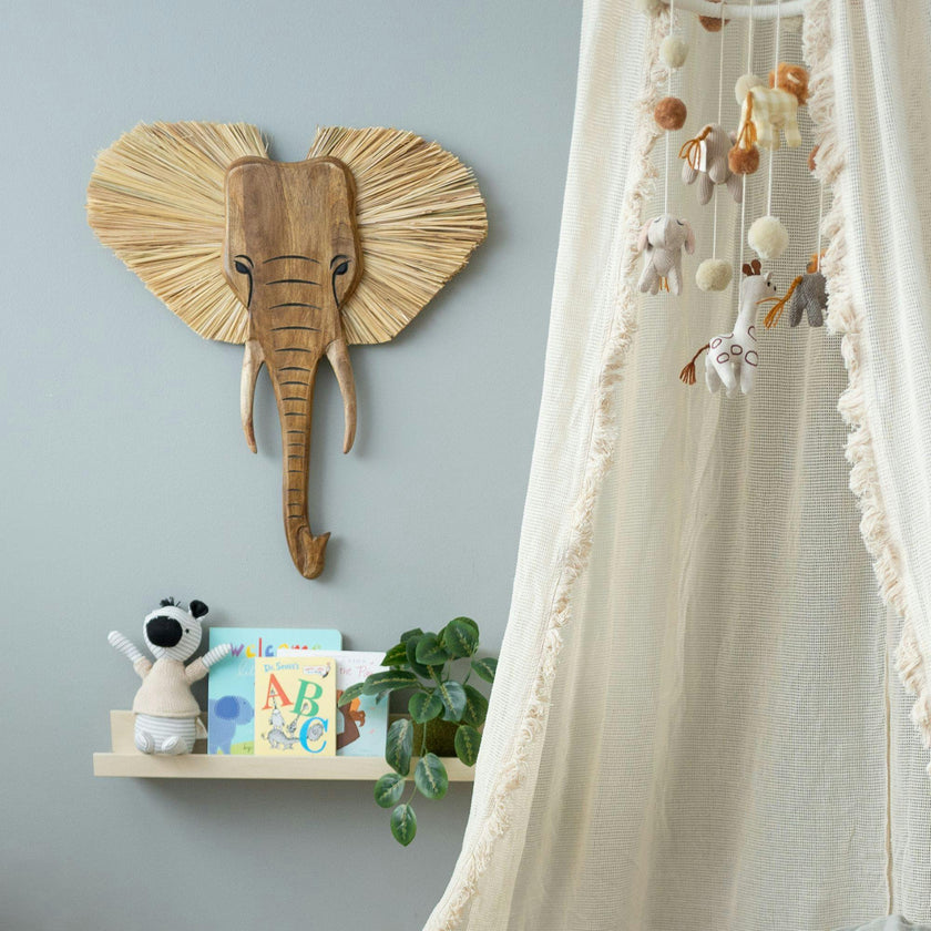 Kendi Elephant Safari Wooden Wall Decor