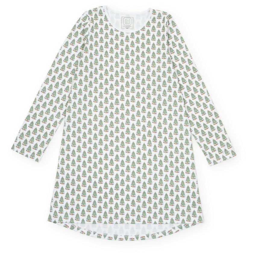 Ann Women's Longsleeve Nightgown - Under the Christmas Tree