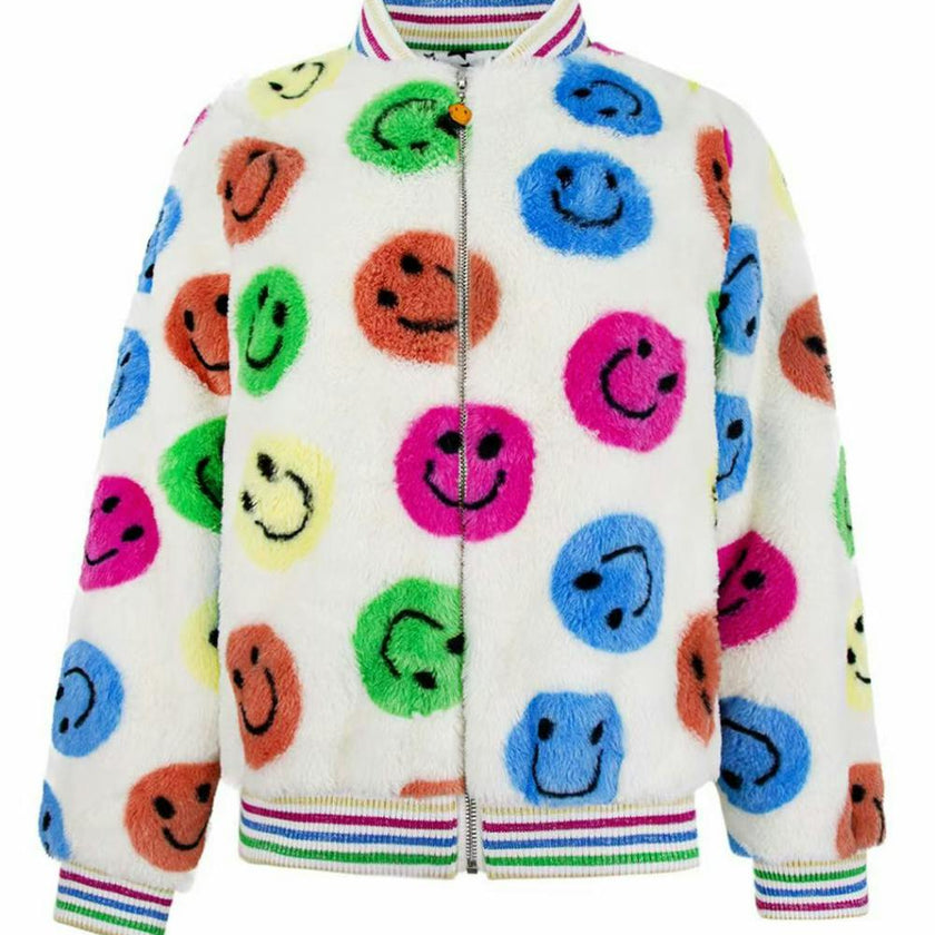 Rainbow Emoji Plush Coat