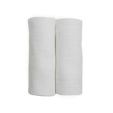 Organic Cotton Muslin Swaddle Blanket 2 Pack - White