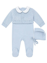 Cherry Embroidered Collar Footie & Cardigan Set