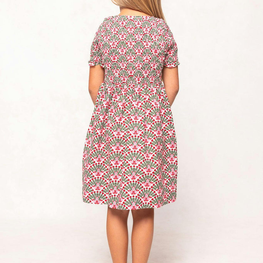 Mini Parker Dress in Floral Fan