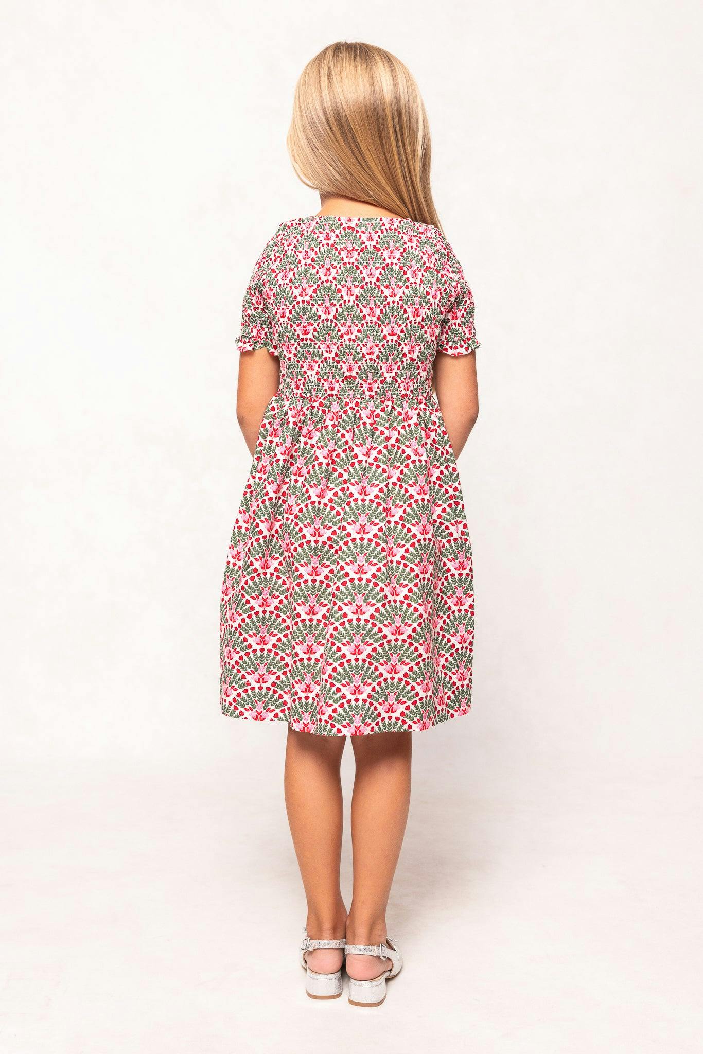 Mini Parker Dress in Floral Fan
