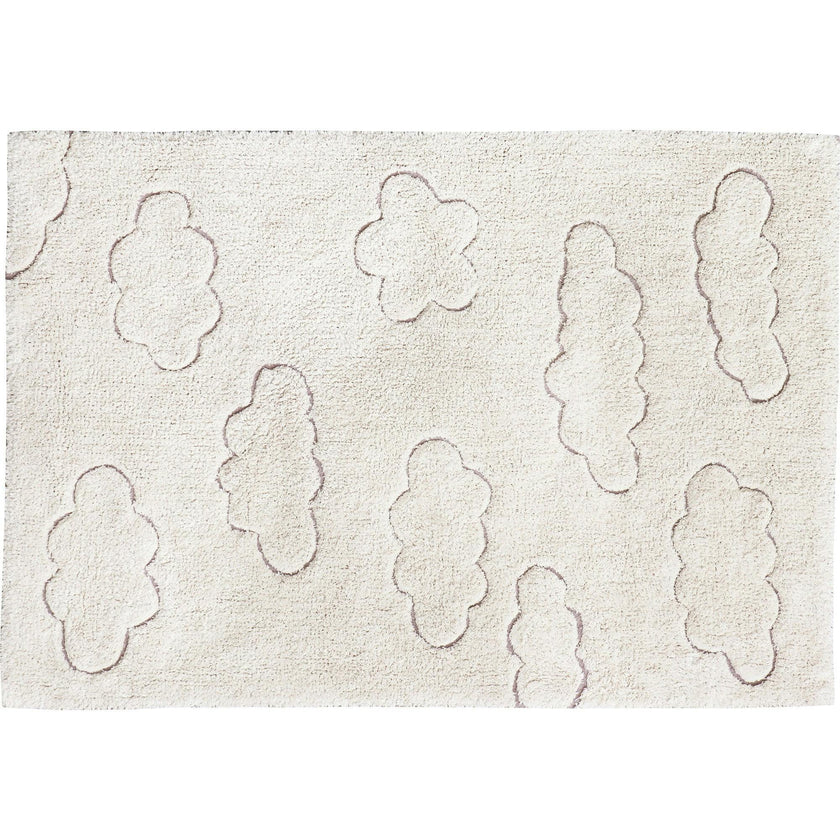 Clouds RugCycled Washable Rug. Natural
