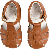 Woven Leather Fisherman Sandals in Brown (20-27EU)