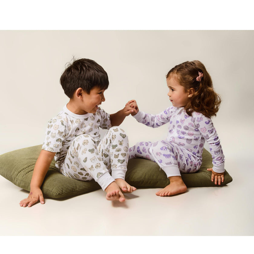 Mini Woof Squad Lilac Zip-up Bodysuit
