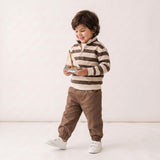Organic Twill Joggers Pants - Brown