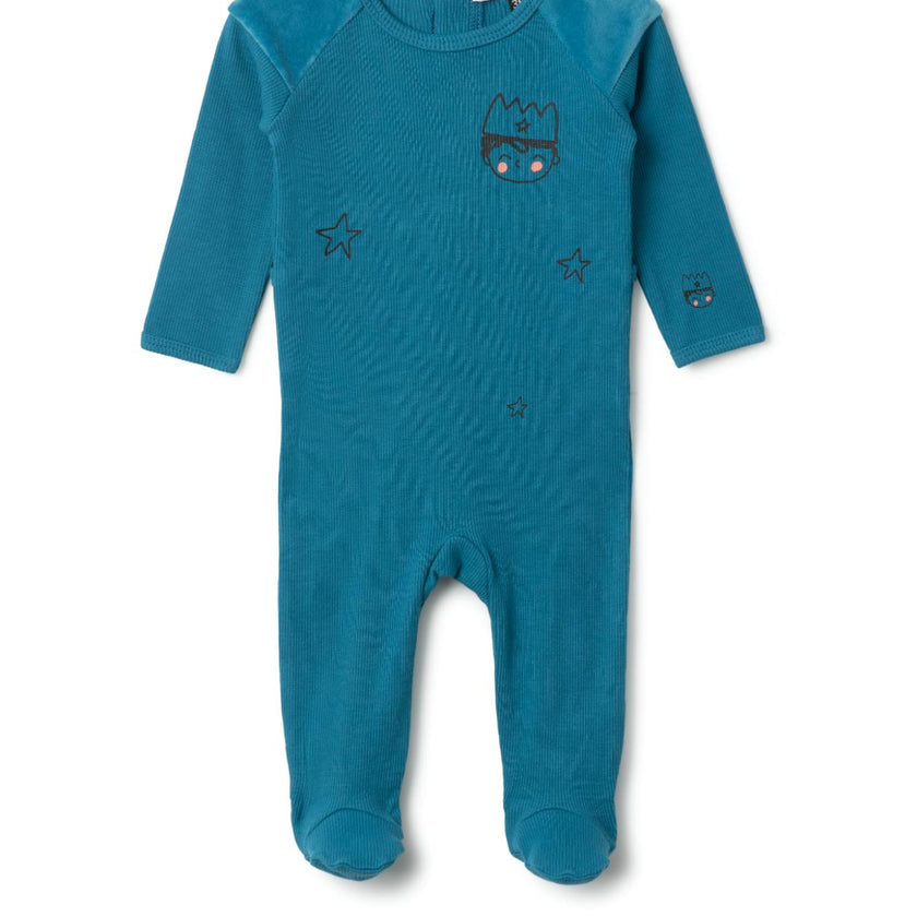 Prince Print Onesie Blue Jay